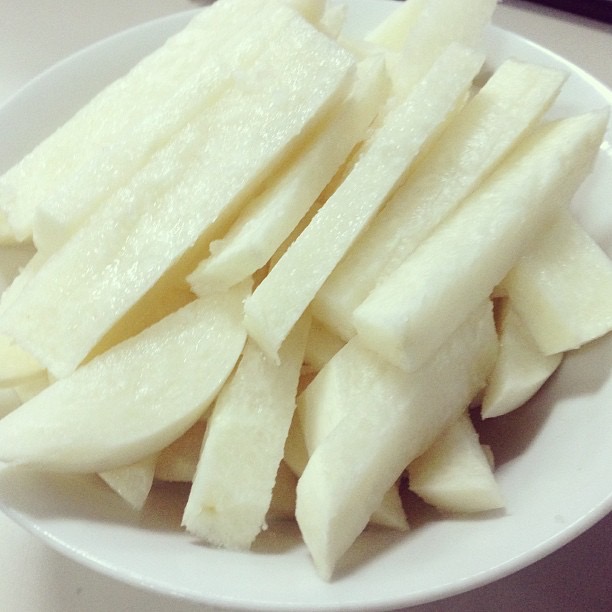 jicama slices