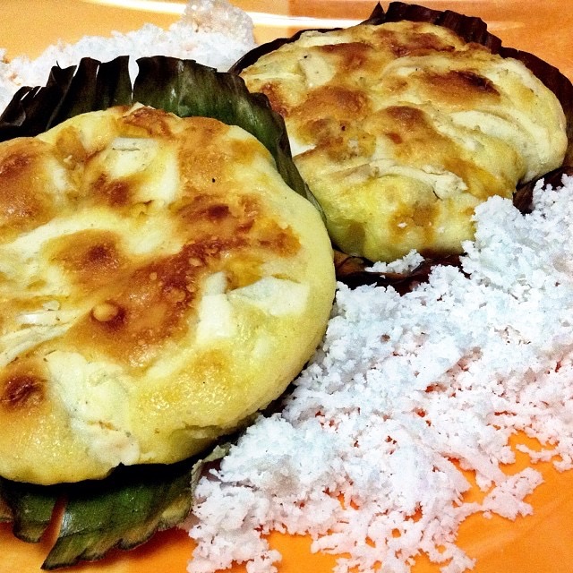 Bibingka on Banana Leaves