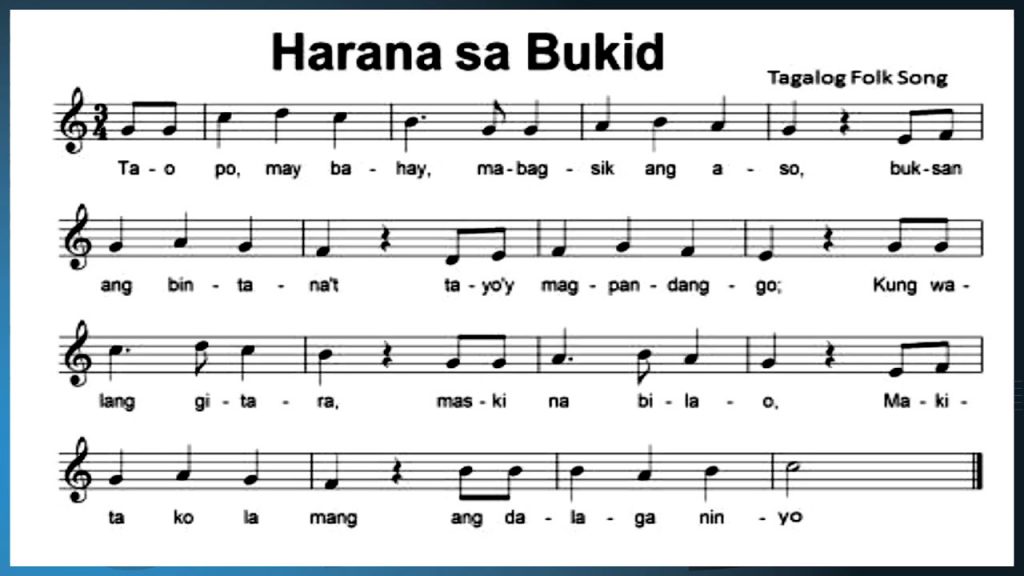 Harana sa Bukid (Tagalog Folk Song Lyrics)