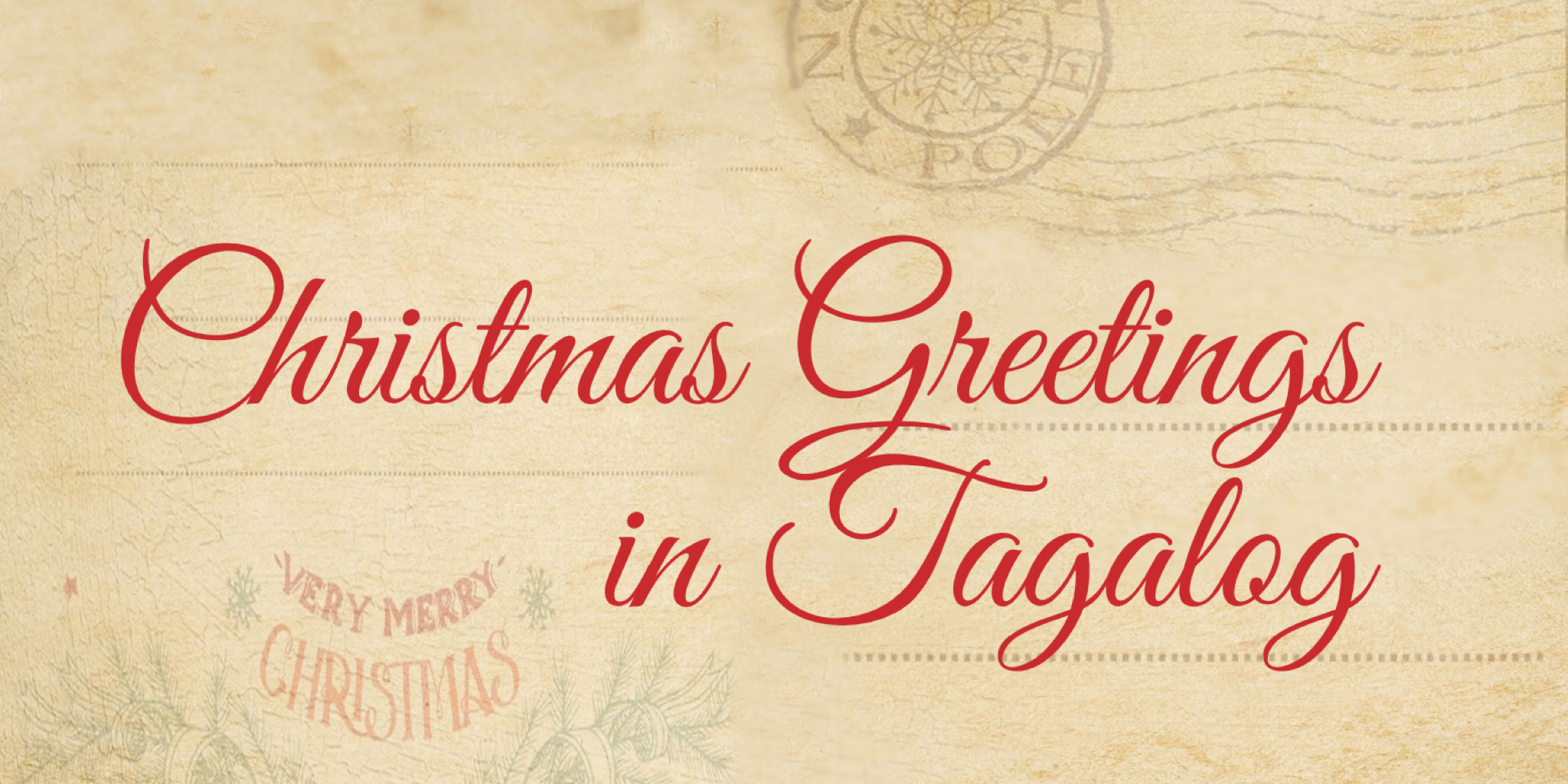 Tagalog Christmas Cards