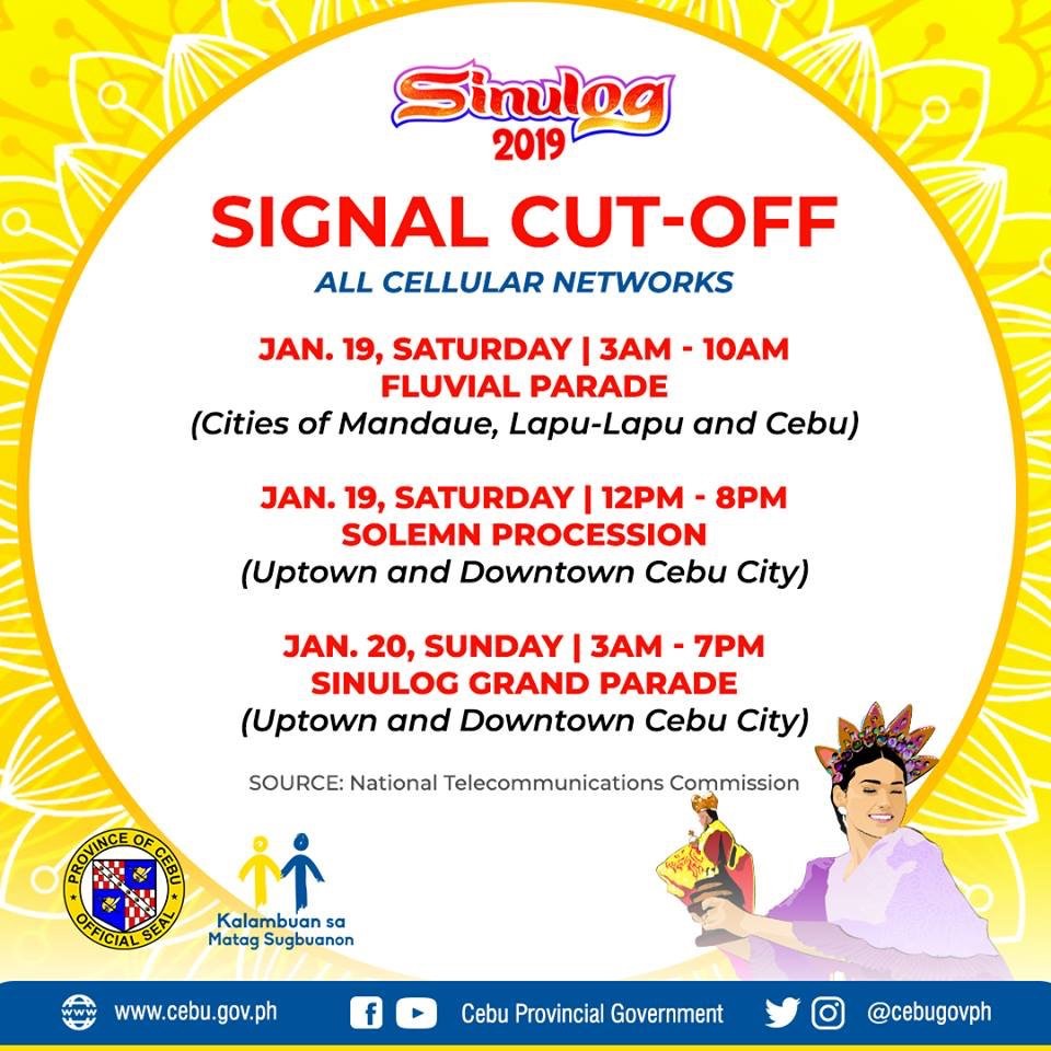Sinulog 2019 schedule