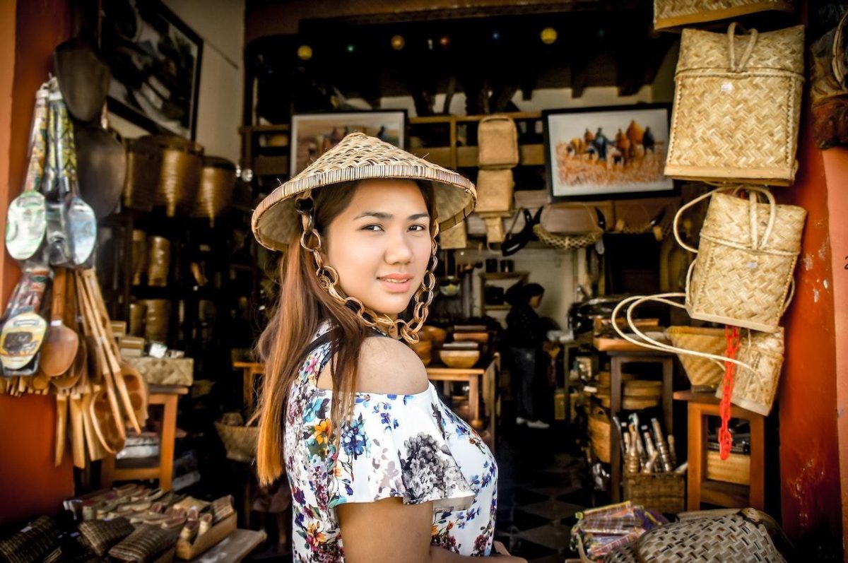 Filipino woman at local store in Vigan, Ilocos Sur