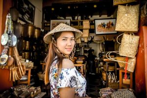 Filipino woman at local store in Vigan, Ilocos Sur