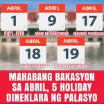 April holidays in the Philippines